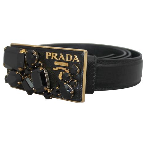 prada round buckle belt|Prada buckle leather belt.